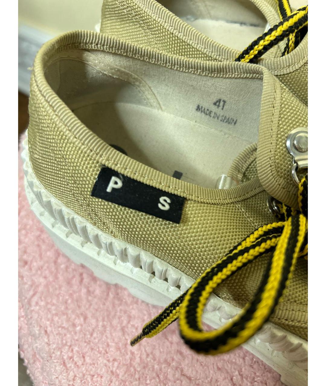 PROENZA SCHOULER Горчичные текстильные кеды, фото 4