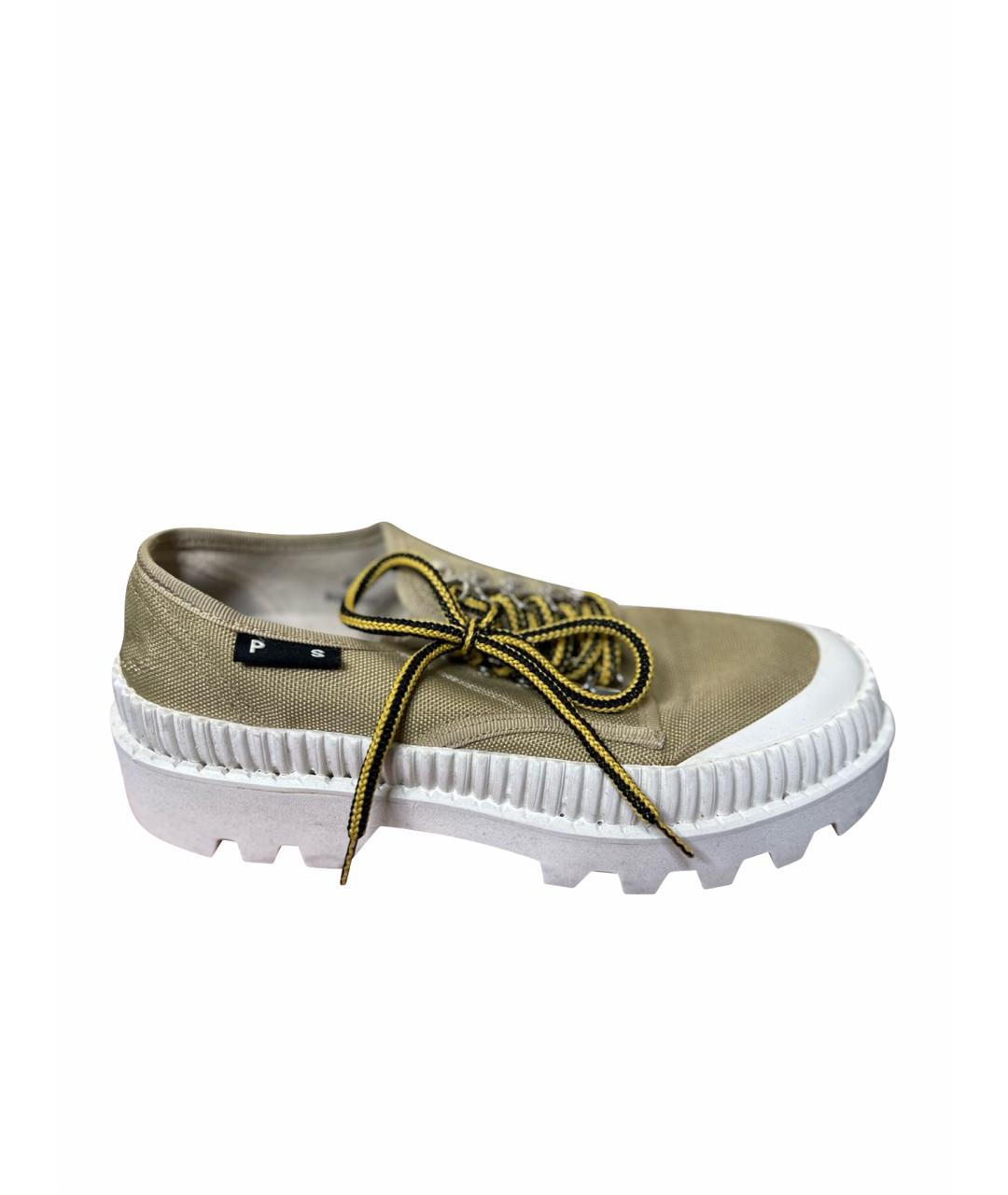 PROENZA SCHOULER Горчичные текстильные кеды, фото 1