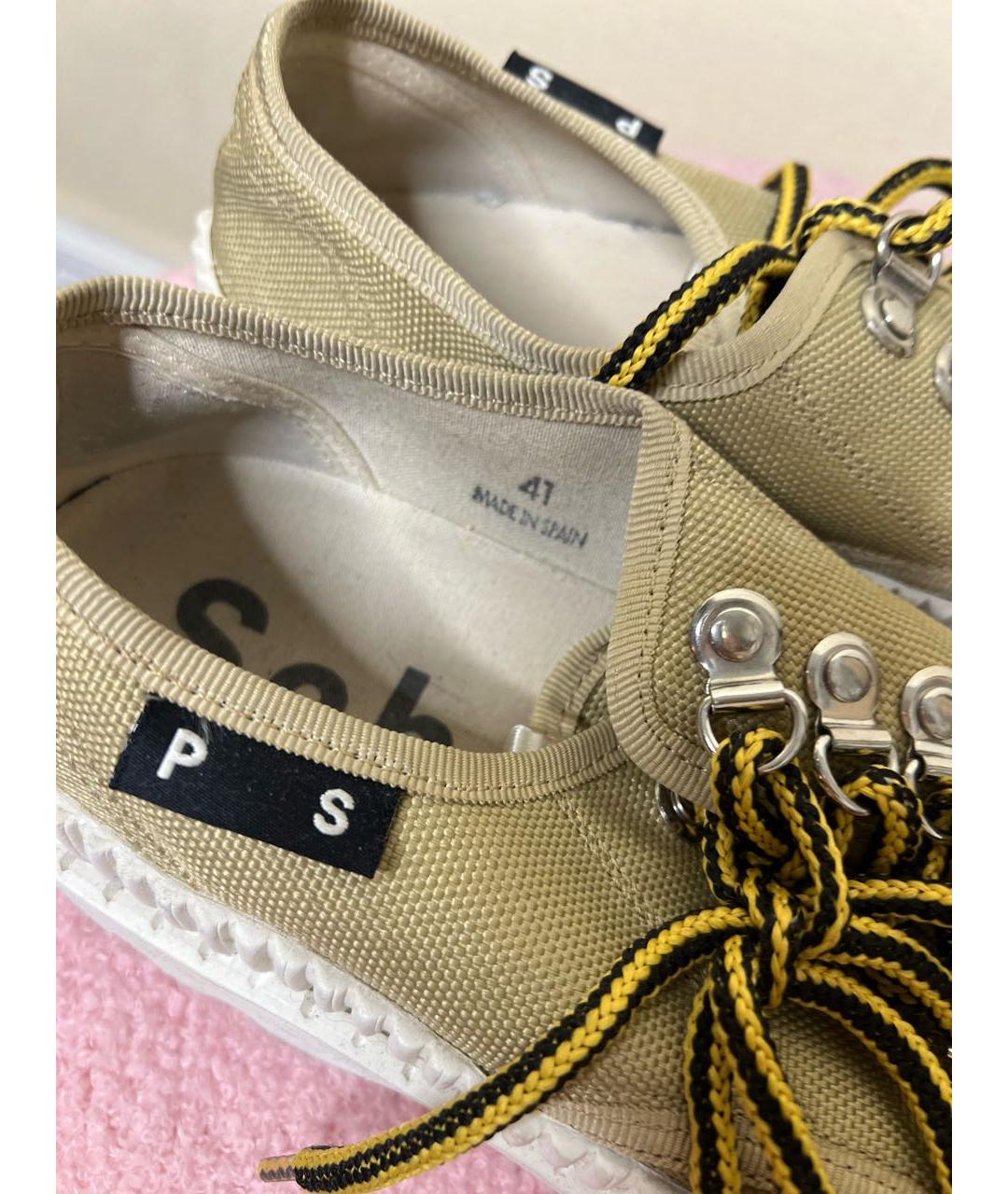 PROENZA SCHOULER Горчичные текстильные кеды, фото 2