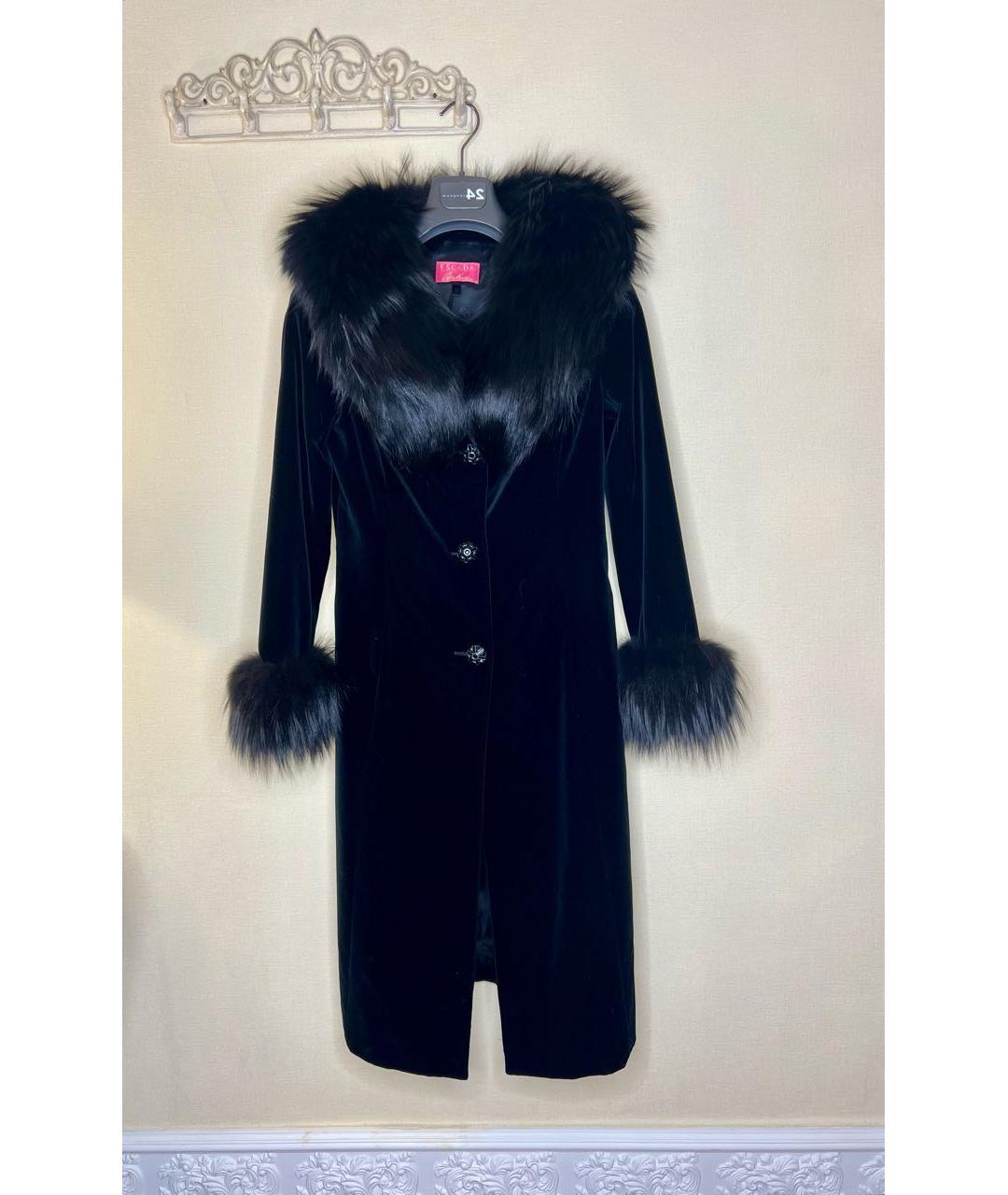 ESCADA Черное бархатное пальто, фото 9