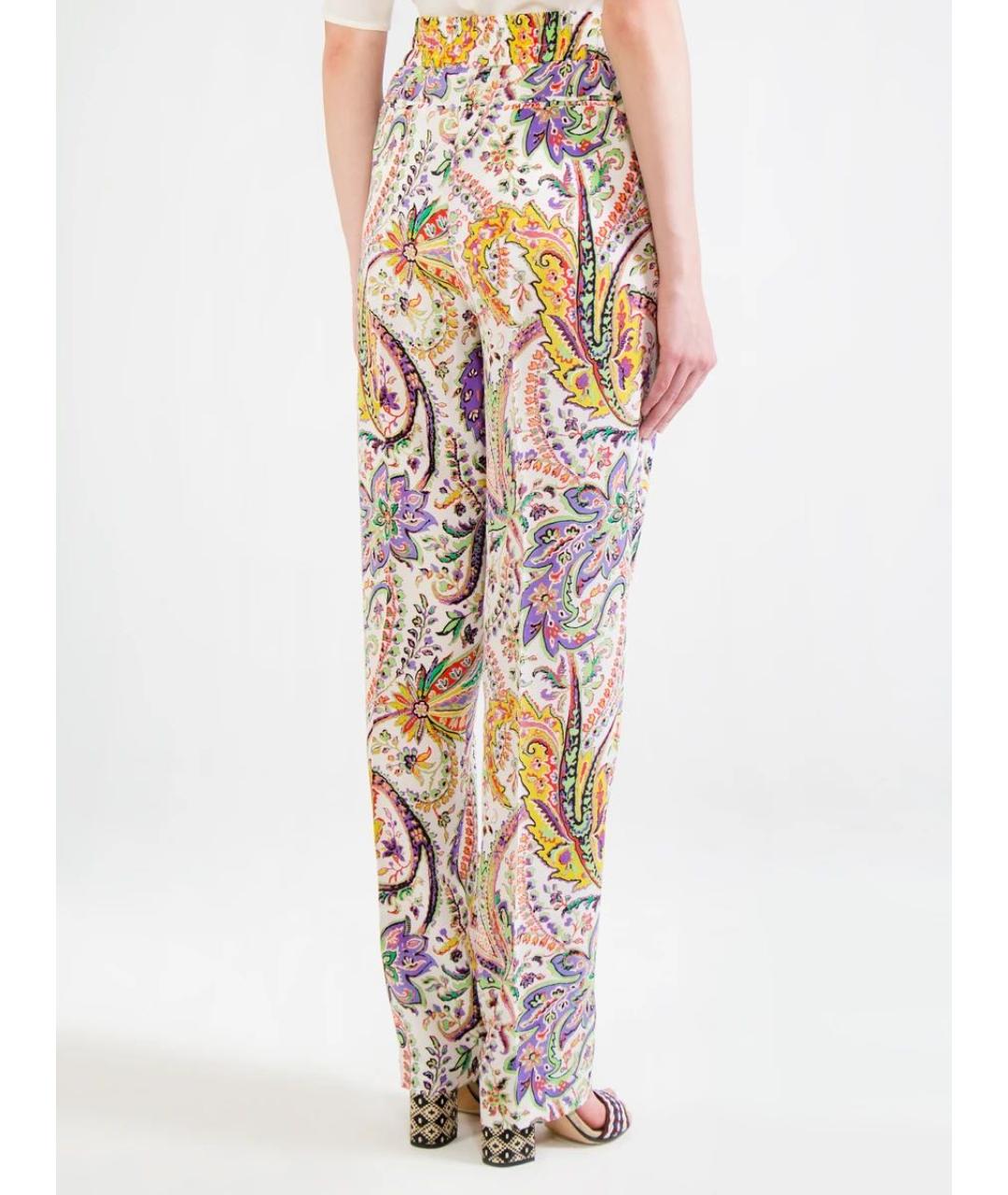 ETRO Мульти шелковые прямые брюки, фото 7