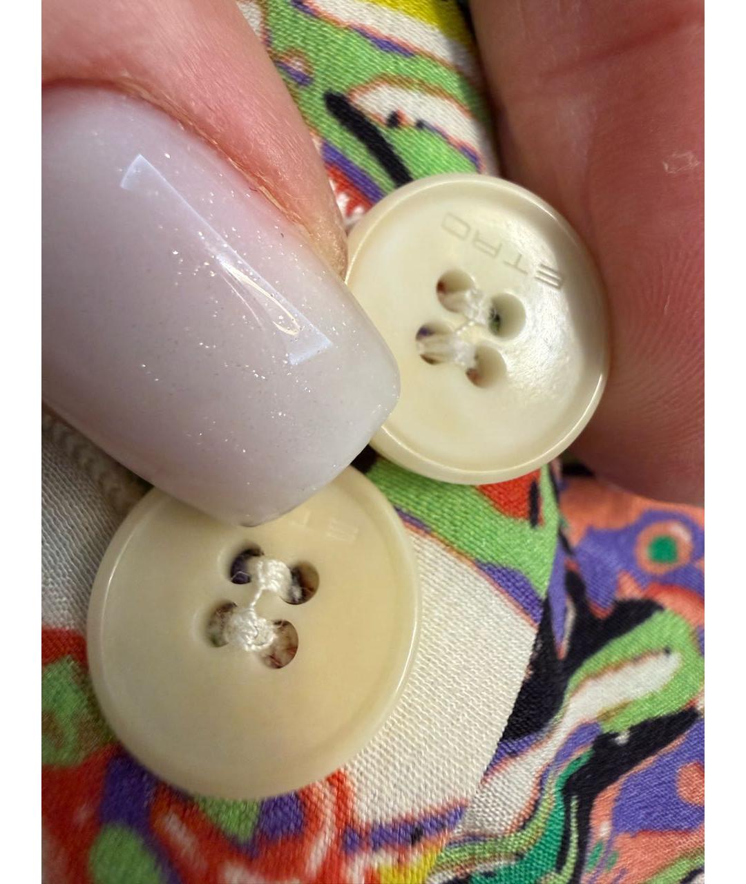 ETRO Мульти шелковые прямые брюки, фото 3