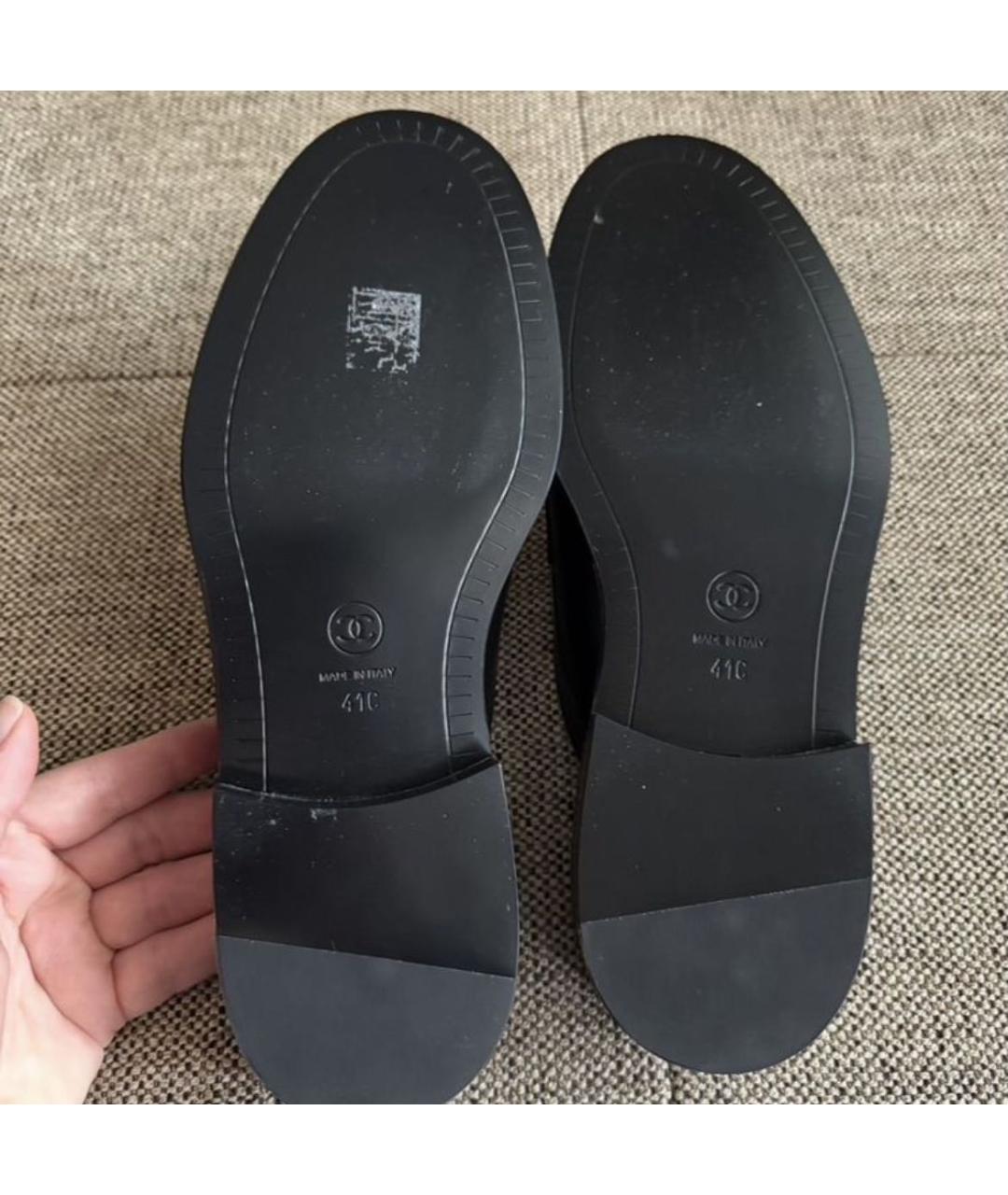 CHANEL Черные кожаные мюли, фото 2