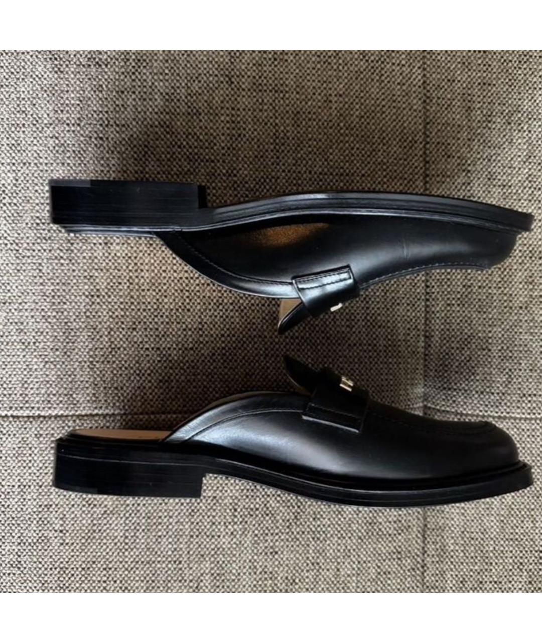 CHANEL Черные кожаные мюли, фото 6
