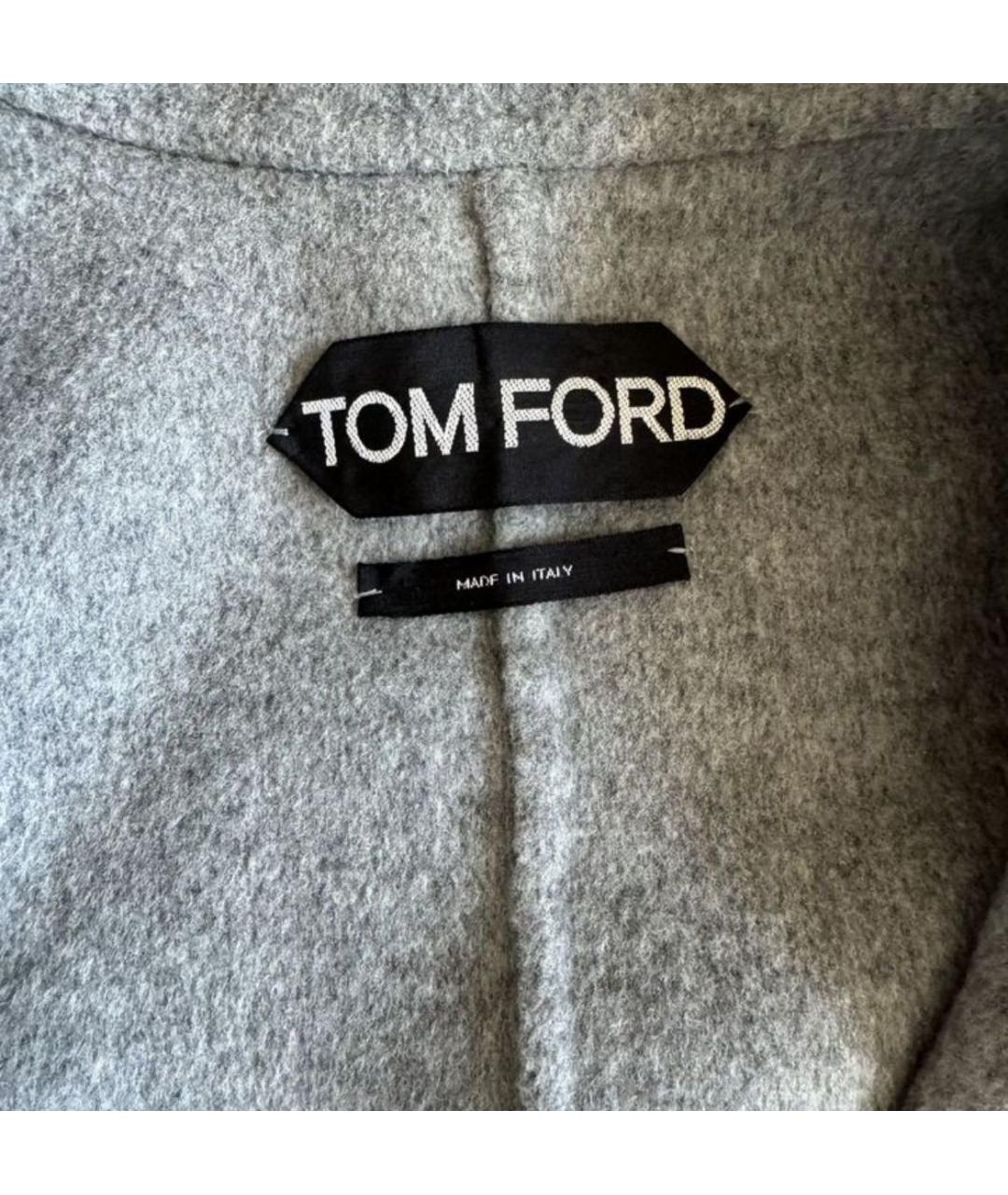 TOM FORD Серое кашемировое пальто, фото 5