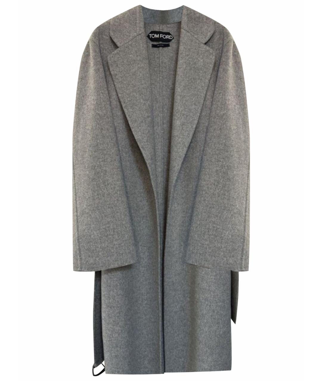 TOM FORD Серое кашемировое пальто, фото 1