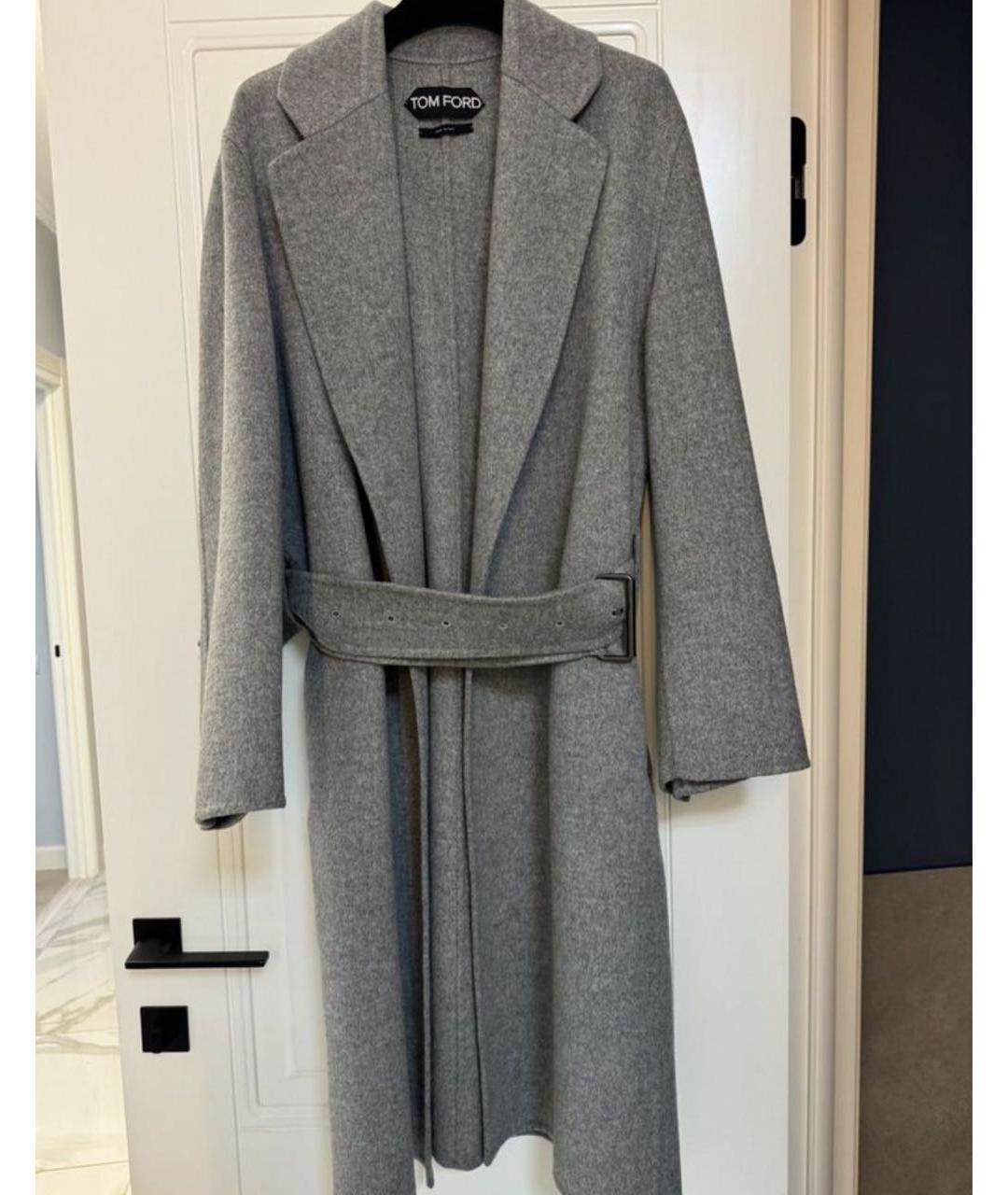 TOM FORD Серое кашемировое пальто, фото 2