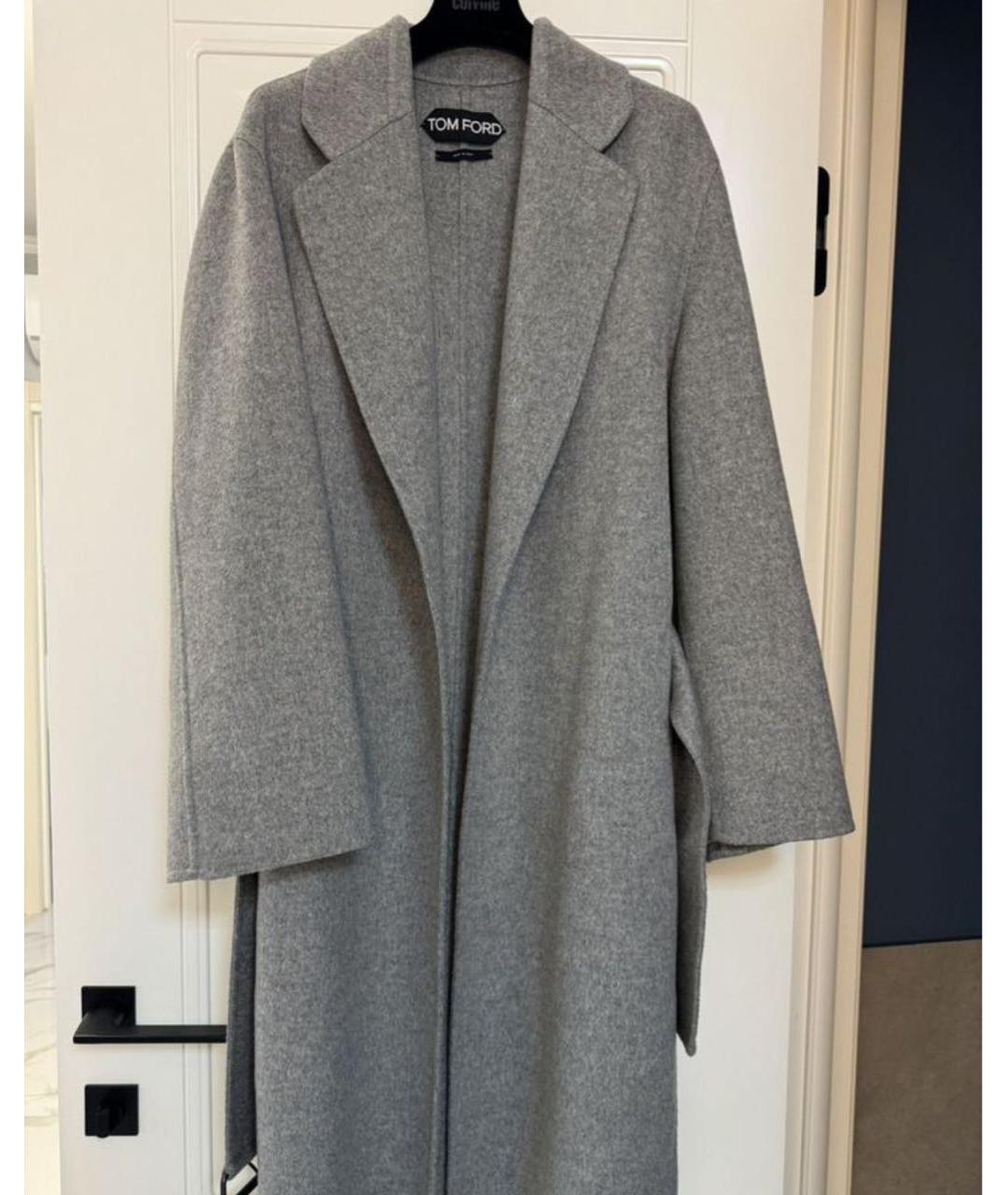 TOM FORD Серое кашемировое пальто, фото 6