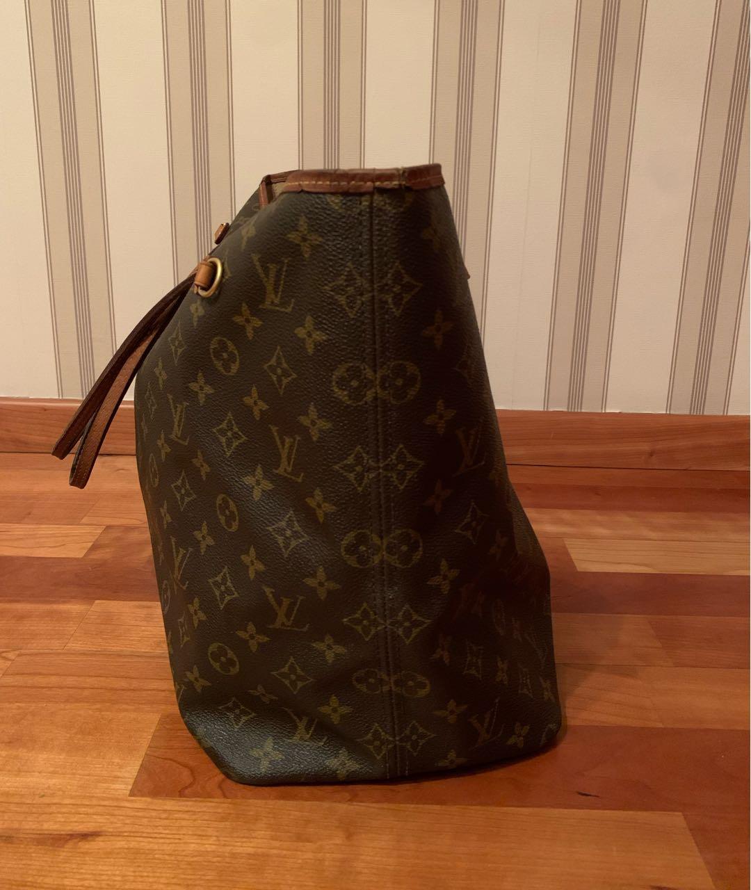 LOUIS VUITTON Коричневая кожаная сумка тоут, фото 4
