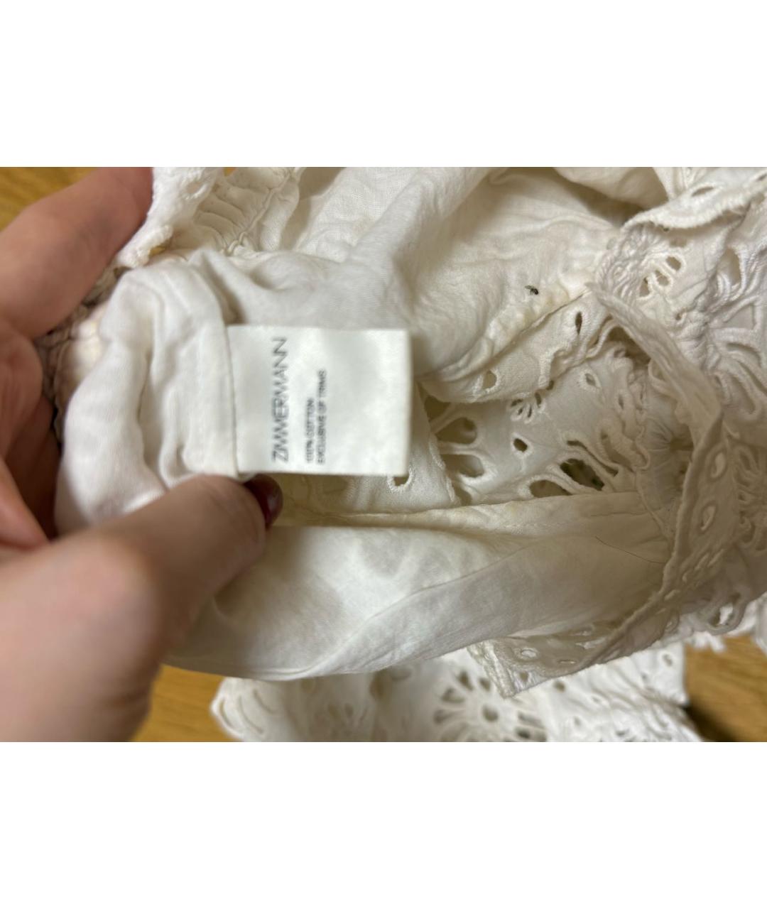 ZIMMERMANN Белая хлопковая майка, фото 4