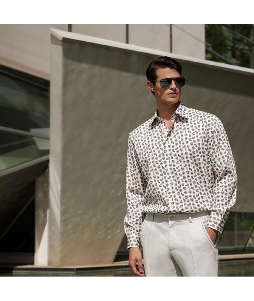 ZILLI Белая хлопковая классическая рубашка, фото 8