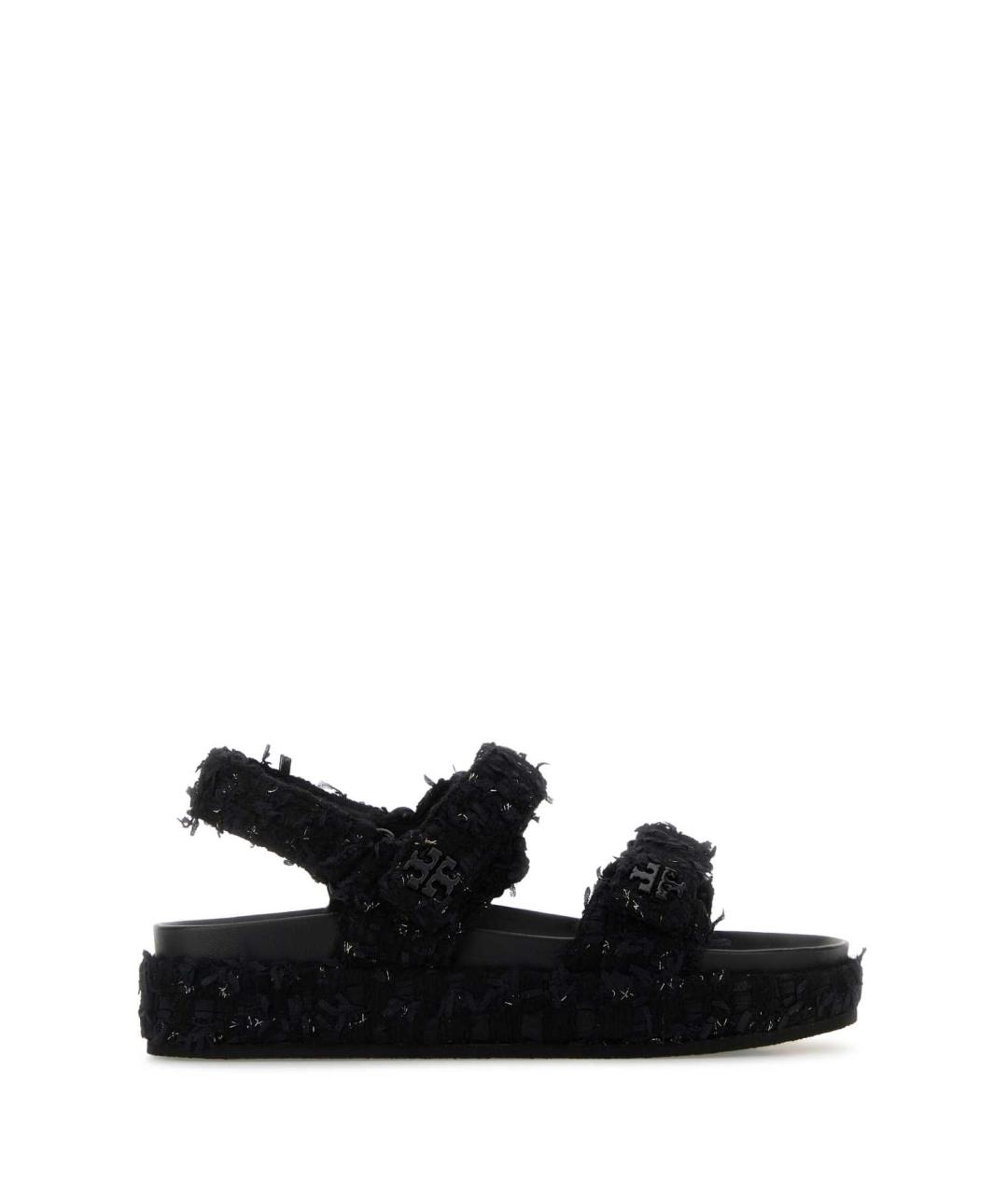 TORY BURCH Черные кожаные сандалии, фото 1