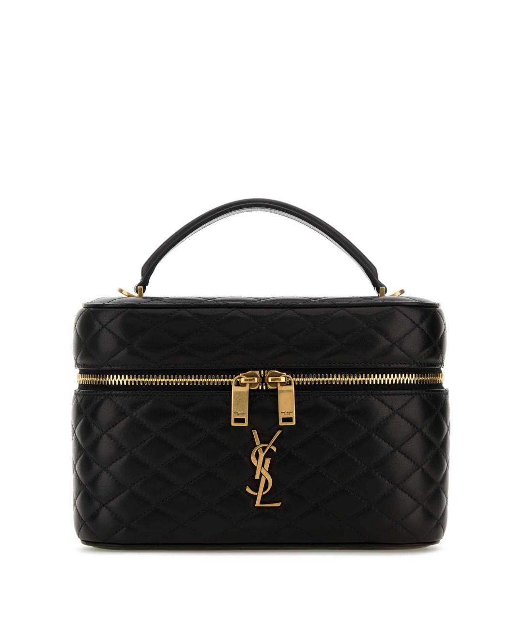 SAINT LAURENT Черная кожаная сумка через плечо, фото 1