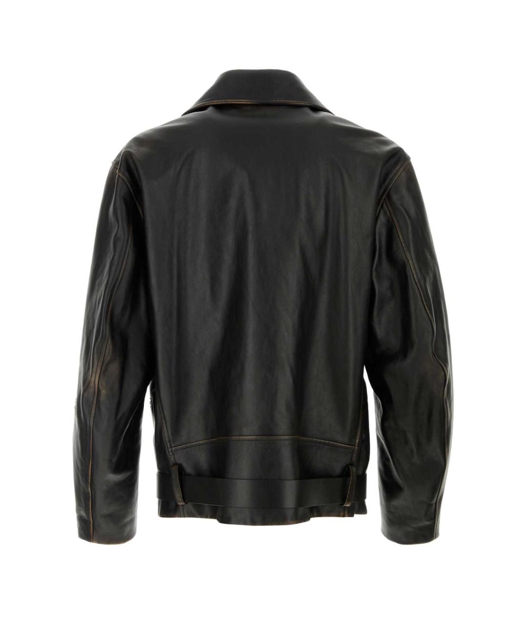 JIL SANDER Черный кожаный джемпер / свитер, фото 2