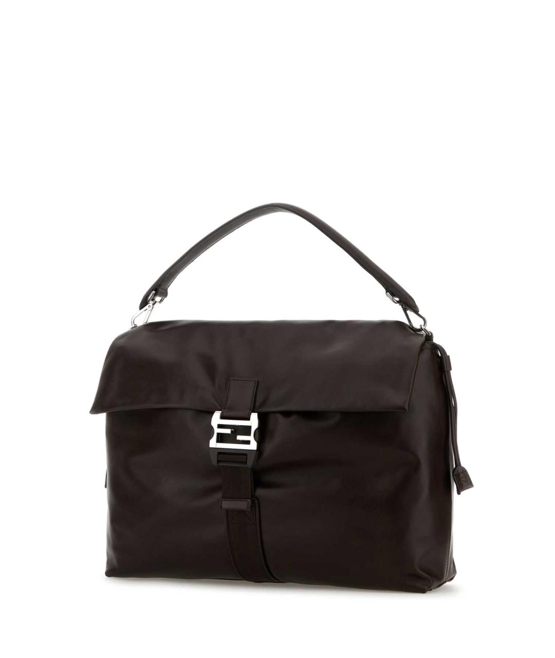 FENDI Коричневая кожаная сумка на плечо, фото 2