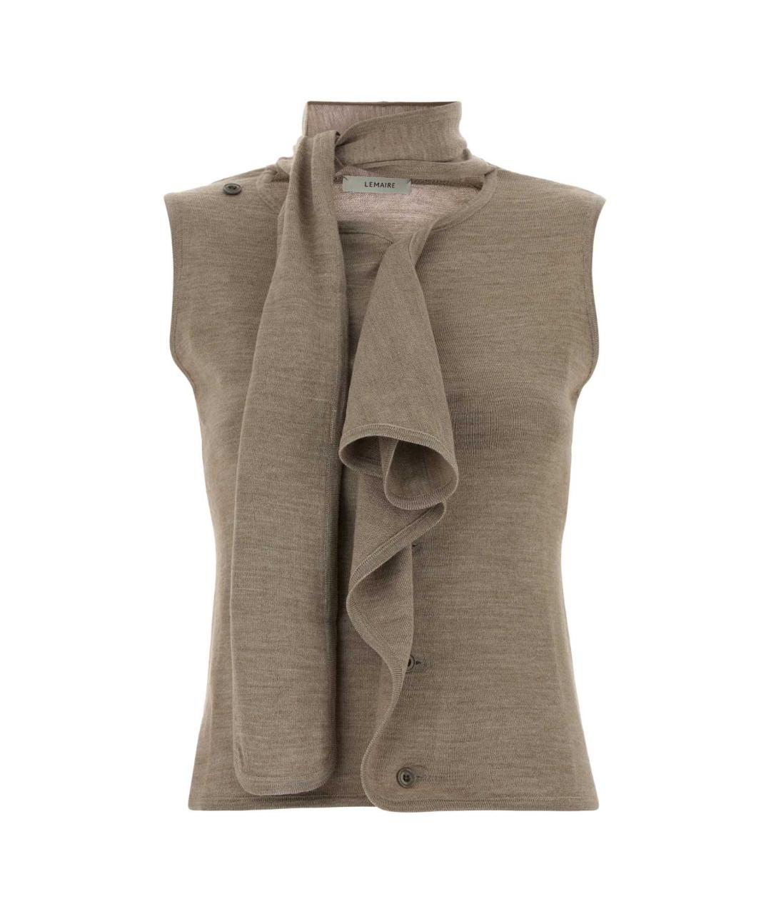 LEMAIRE Коричневая шерстяная жилетка, фото 1