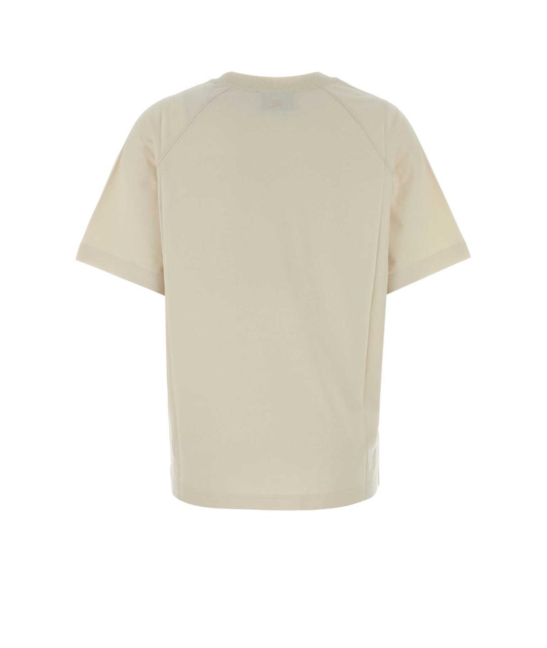 Ami Paris Бежевая хлопковая футболка, фото 2