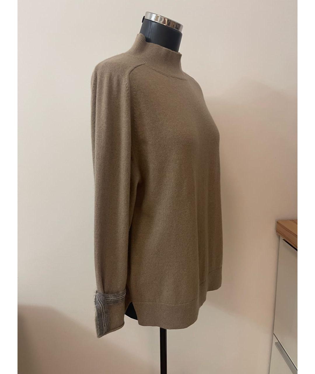 PANICALE Бежевый кашемировый джемпер / свитер, фото 5