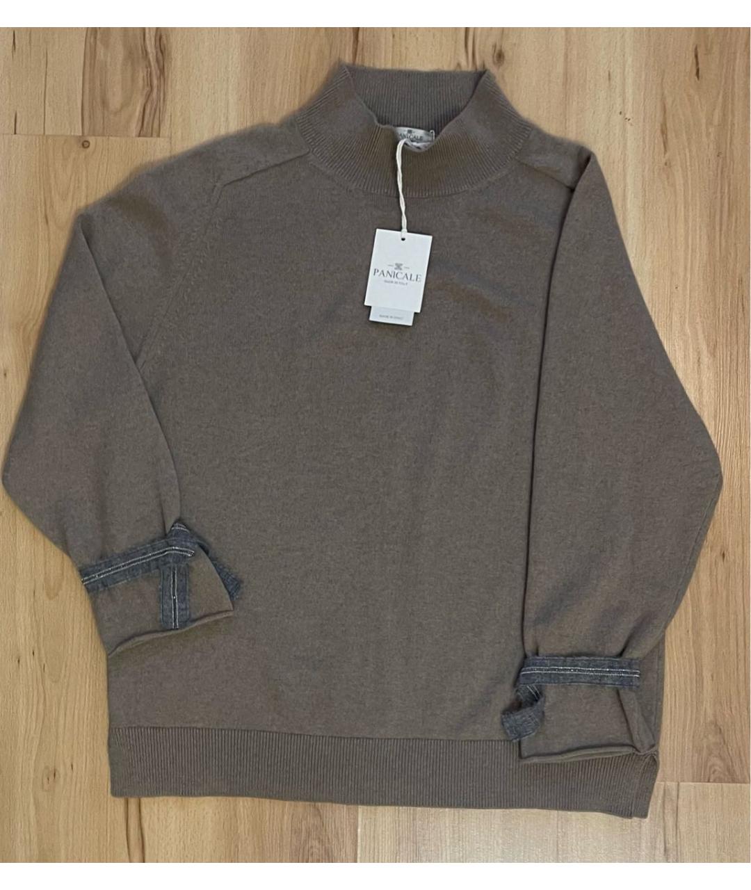 PANICALE Бежевый кашемировый джемпер / свитер, фото 7