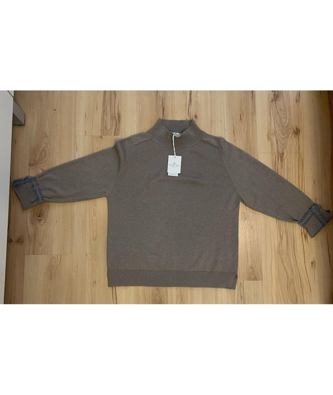 PANICALE Бежевый кашемировый джемпер / свитер, фото 3