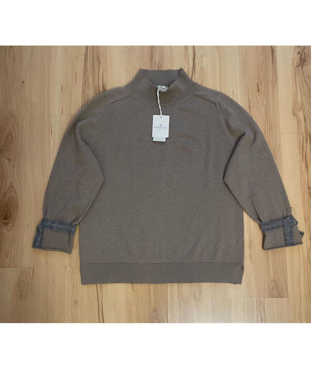 PANICALE Бежевый кашемировый джемпер / свитер, фото 2