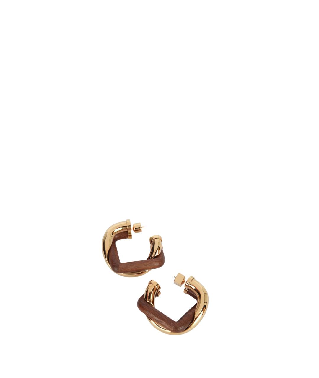 JACQUEMUS Золотые латунные серьги, фото 2