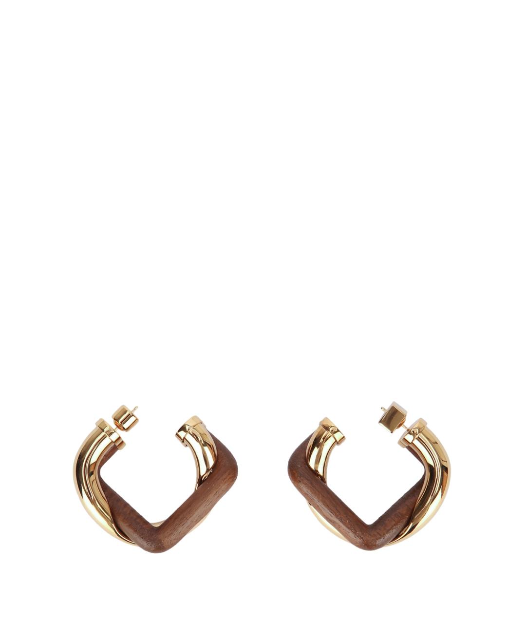 JACQUEMUS Золотые латунные серьги, фото 1