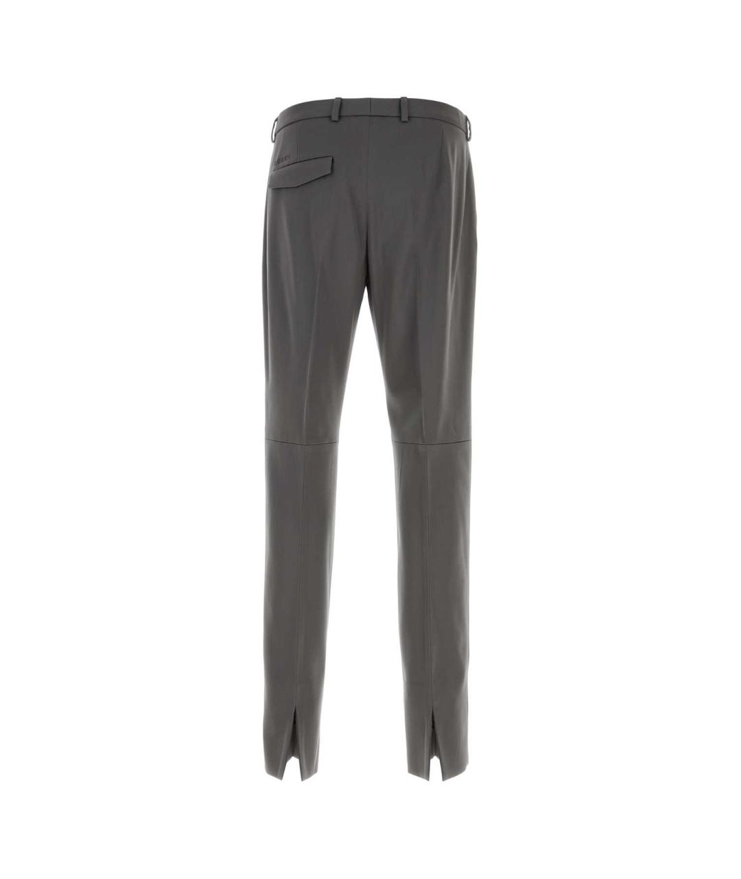 GUCCI Серые шерстяные классические брюки, фото 2