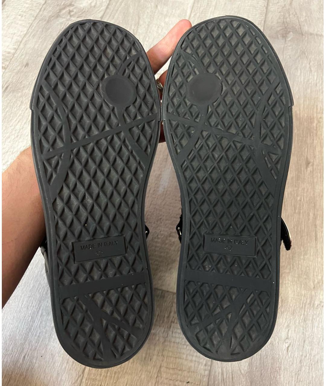 GIUSEPPE ZANOTTI DESIGN Черные кожаные высокие кроссовки / кеды, фото 7