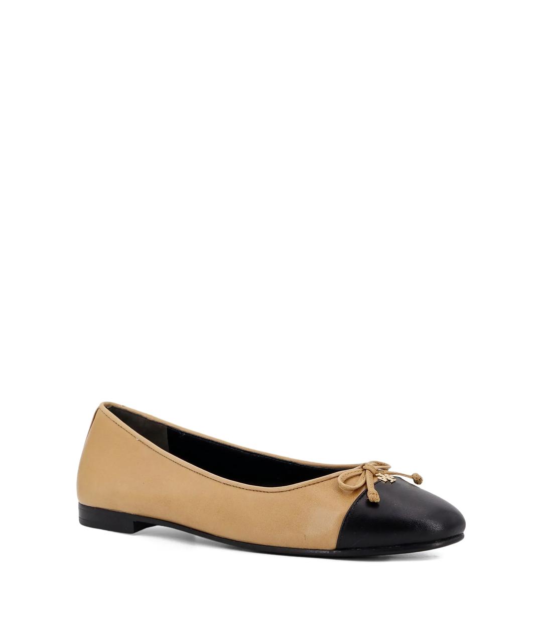 TORY BURCH Бежевые кожаные балетки, фото 2