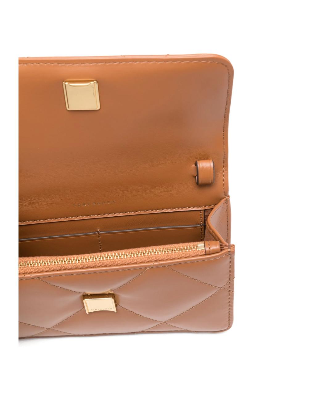 TORY BURCH Бежевая кожаная сумка через плечо, фото 5