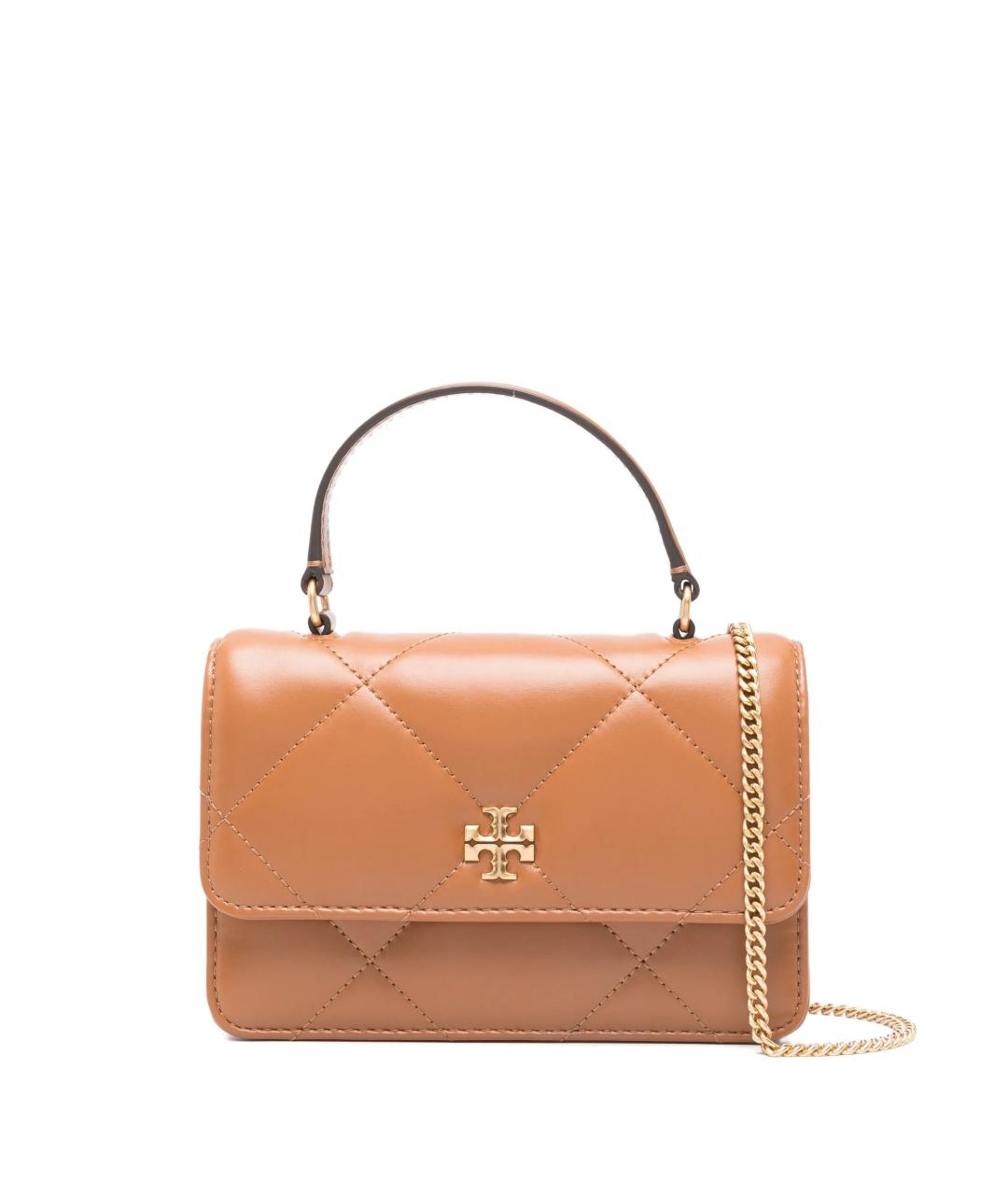 TORY BURCH Бежевая кожаная сумка через плечо, фото 1