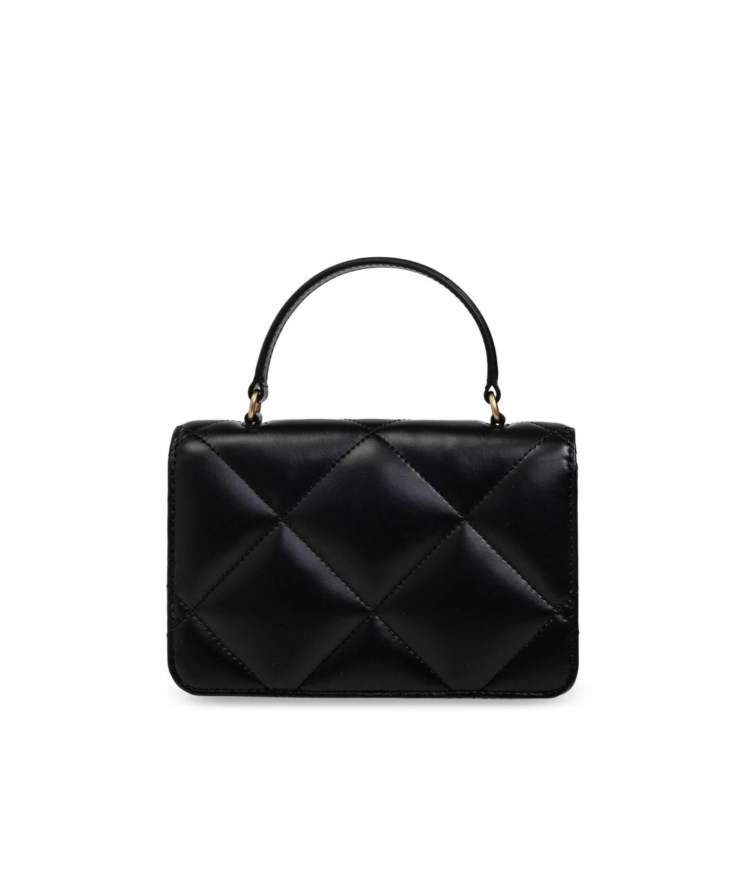 TORY BURCH Черная кожаная сумка с короткими ручками, фото 3