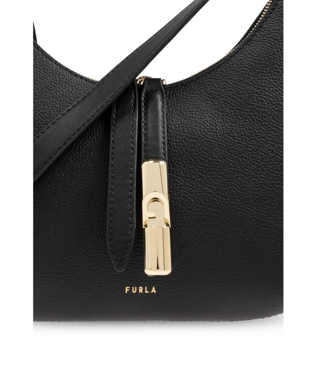FURLA Черная кожаная сумка через плечо, фото 2