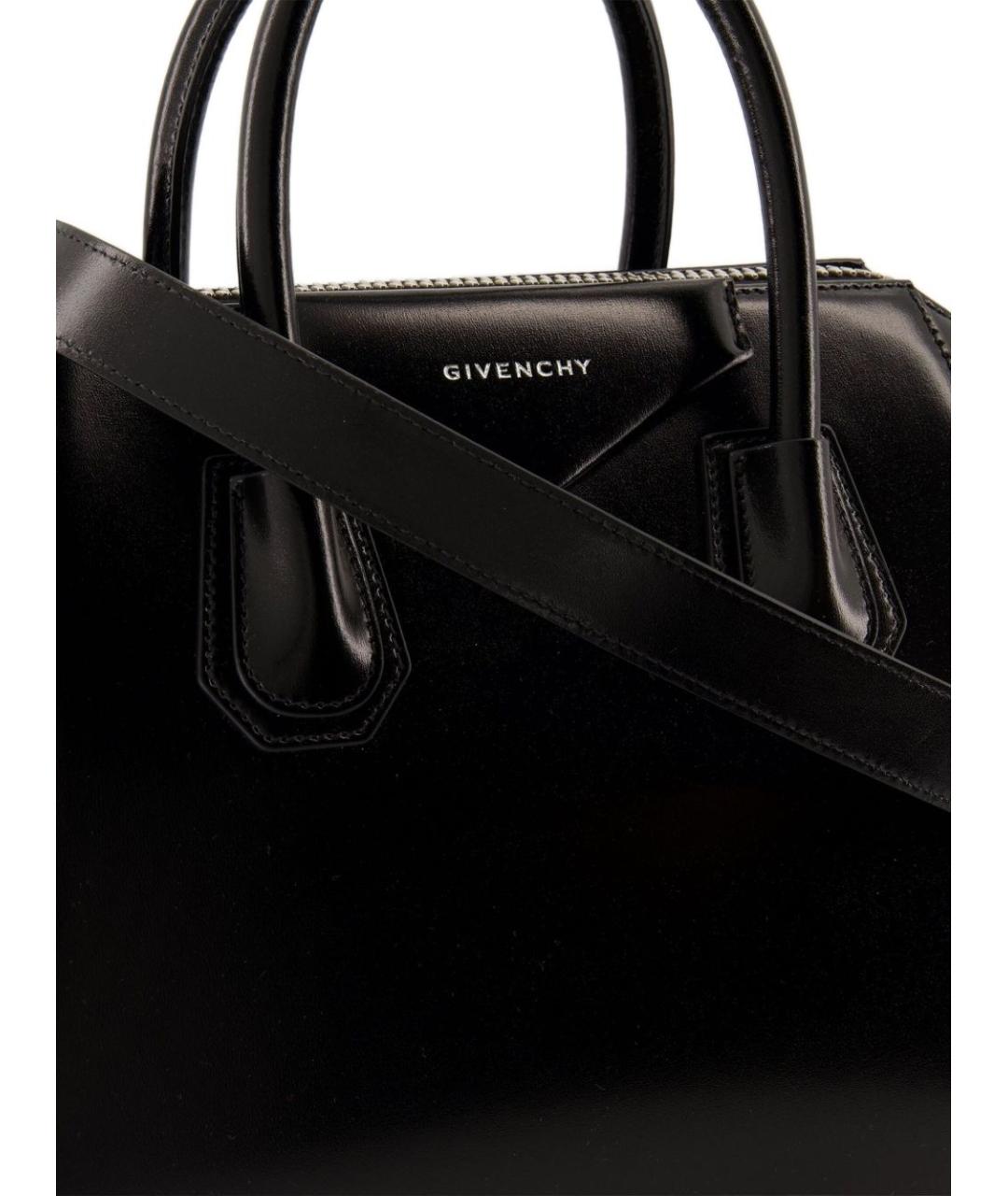 GIVENCHY Черная кожаная сумка тоут, фото 2