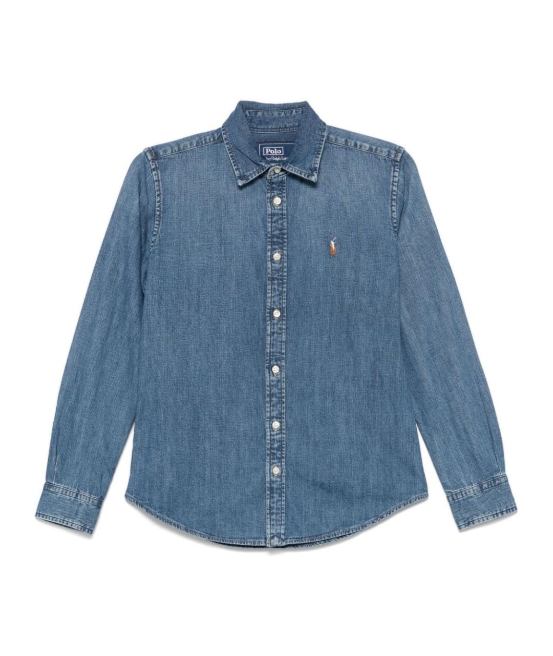 POLO RALPH LAUREN Синяя хлопковая рубашка, фото 1