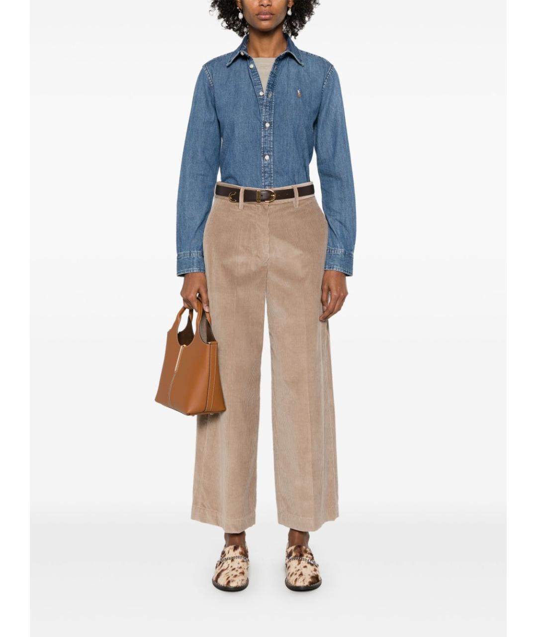 POLO RALPH LAUREN Синяя хлопковая рубашка, фото 2