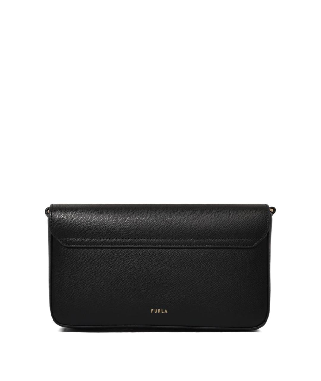 FURLA Черная кожаная сумка через плечо, фото 2