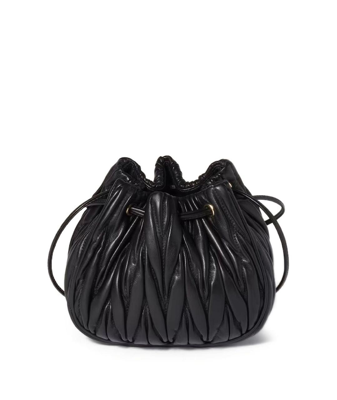 MIU MIU Черная кожаная сумка через плечо, фото 4