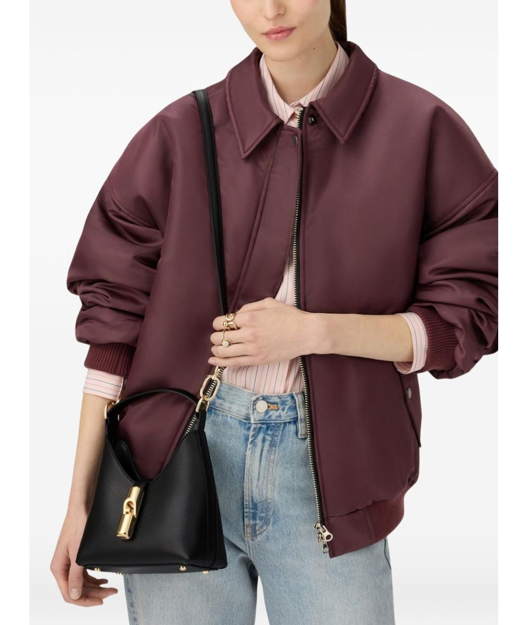 FURLA Черная кожаная сумка с короткими ручками, фото 2