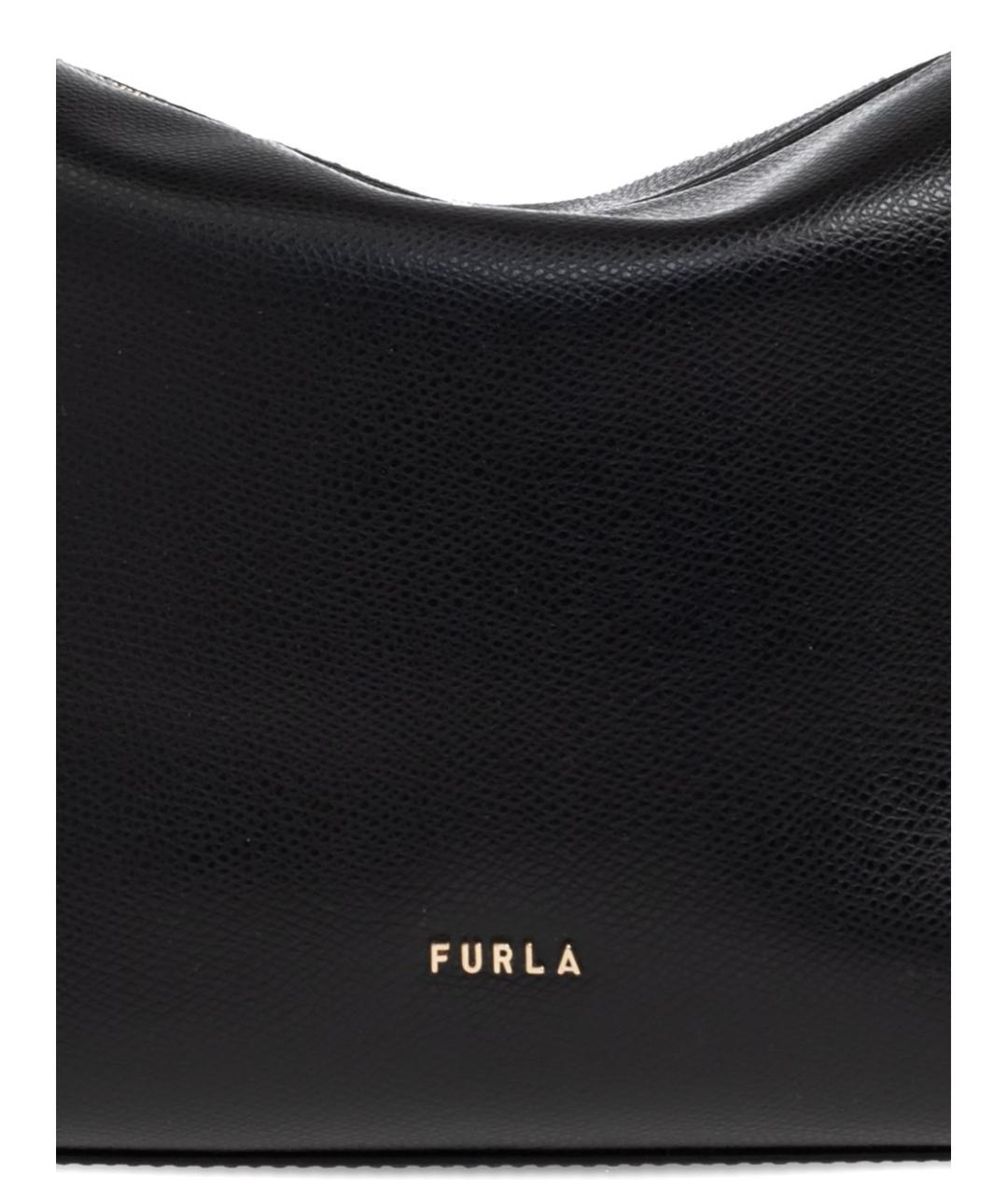 FURLA Черная кожаная сумка через плечо, фото 3