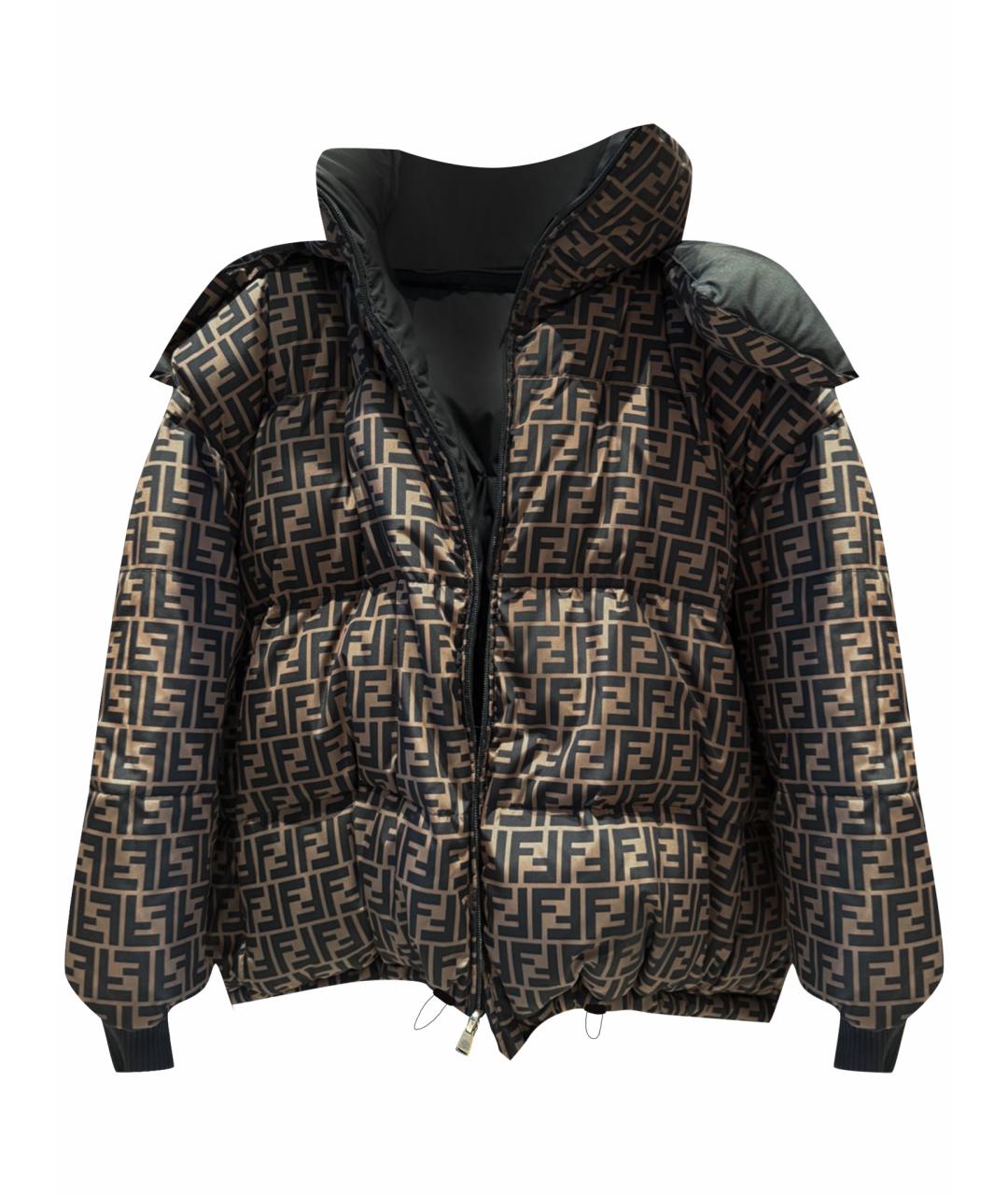 FENDI Черный полиамидовый пуховик, фото 1