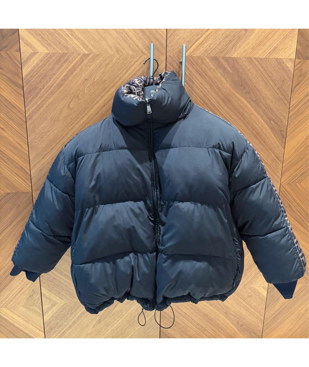 FENDI Черный полиамидовый пуховик, фото 3