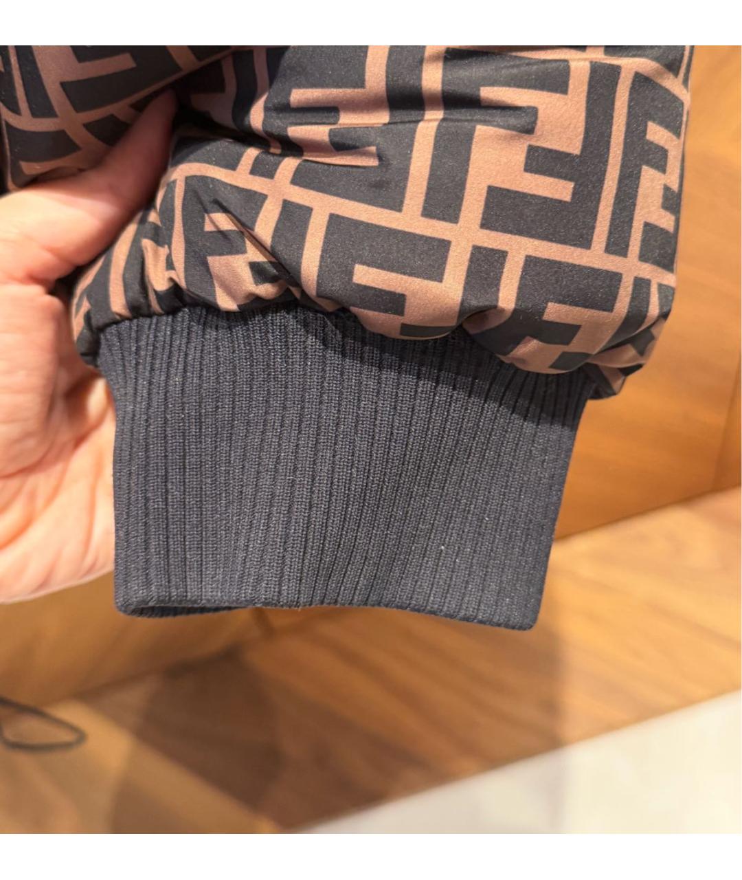 FENDI Черный полиамидовый пуховик, фото 7