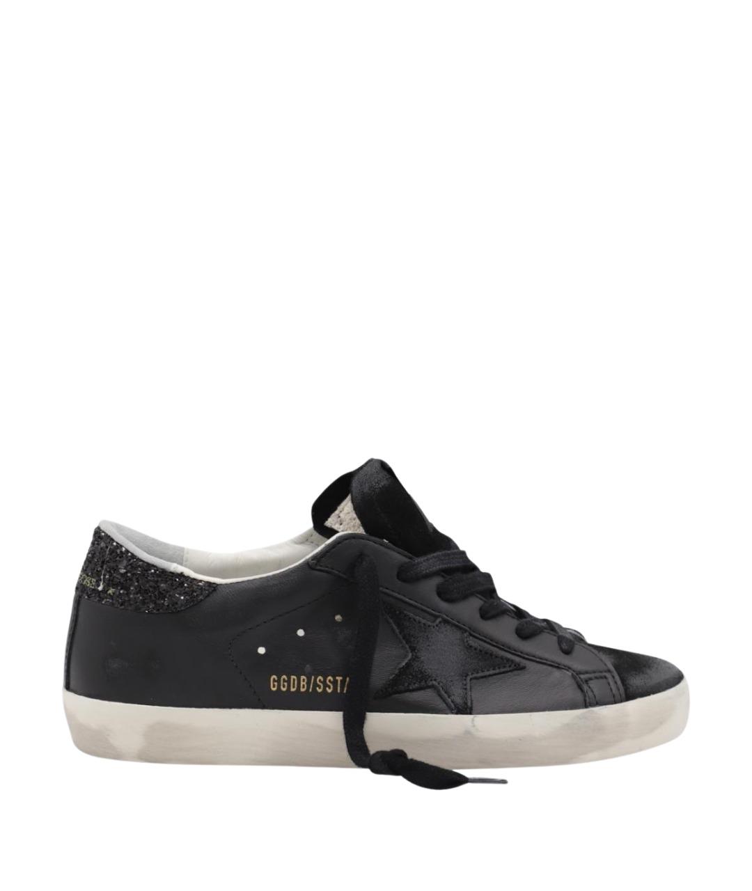 GOLDEN GOOSE DELUXE BRAND Черные кожаные кроссовки, фото 1