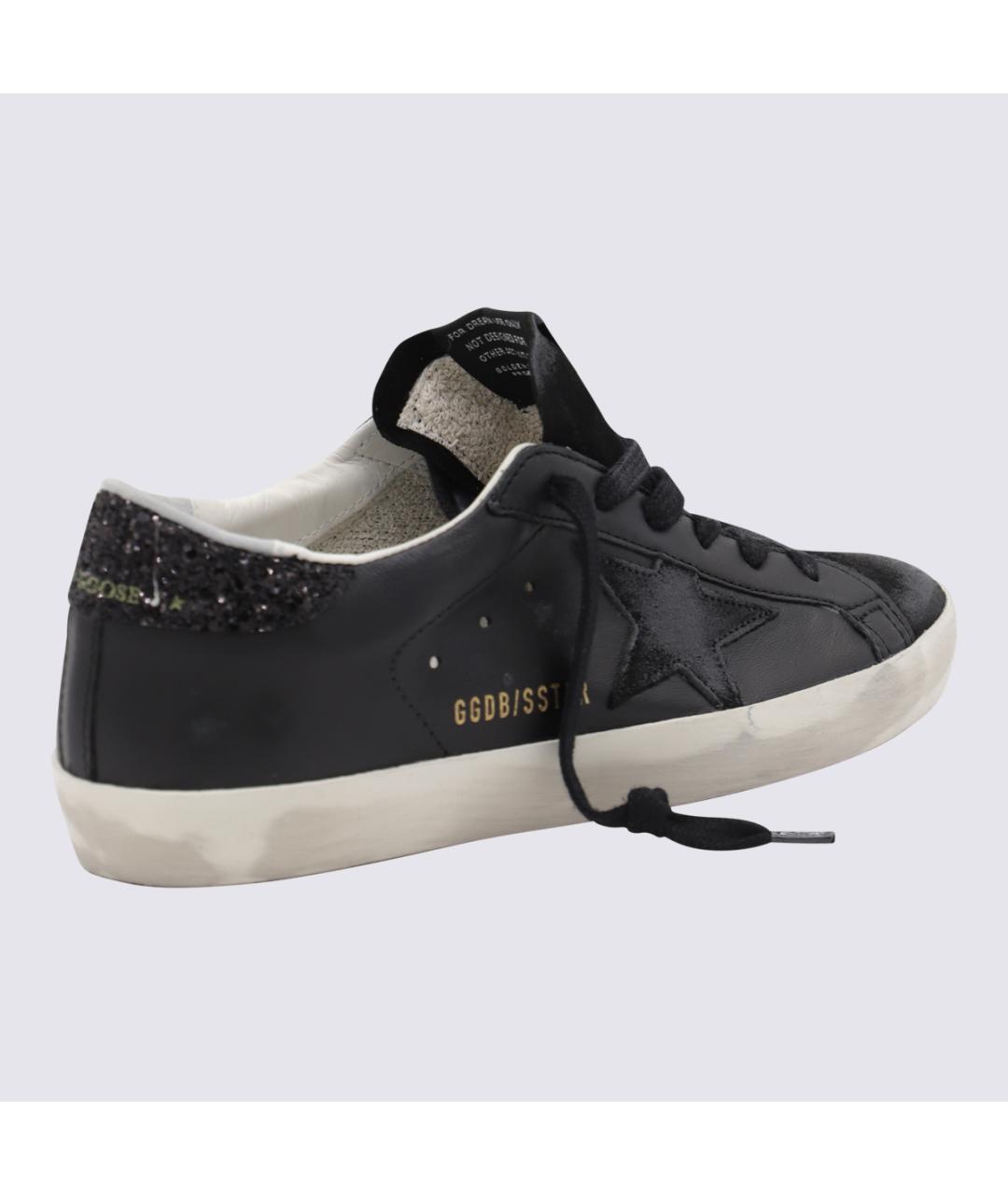 GOLDEN GOOSE DELUXE BRAND Черные кожаные кроссовки, фото 2