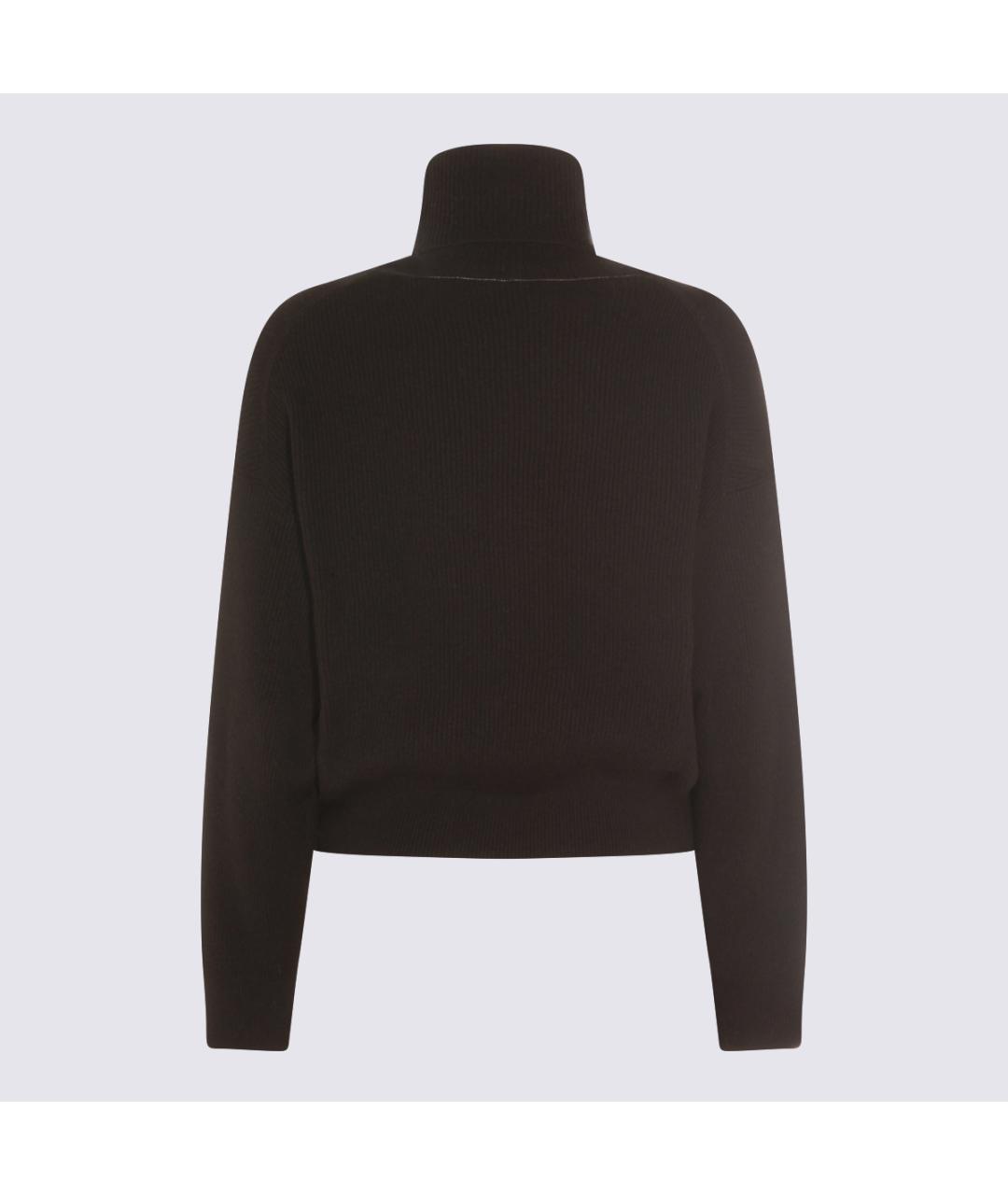 BRUNELLO CUCINELLI Коричневый шерстяной джемпер / свитер, фото 2