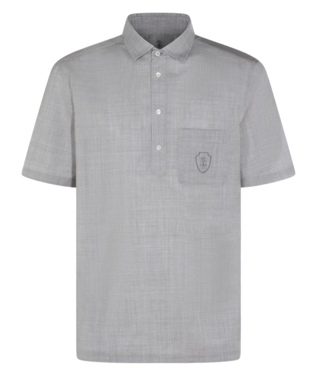 BRUNELLO CUCINELLI Серая шерстяная кэжуал рубашка, фото 1