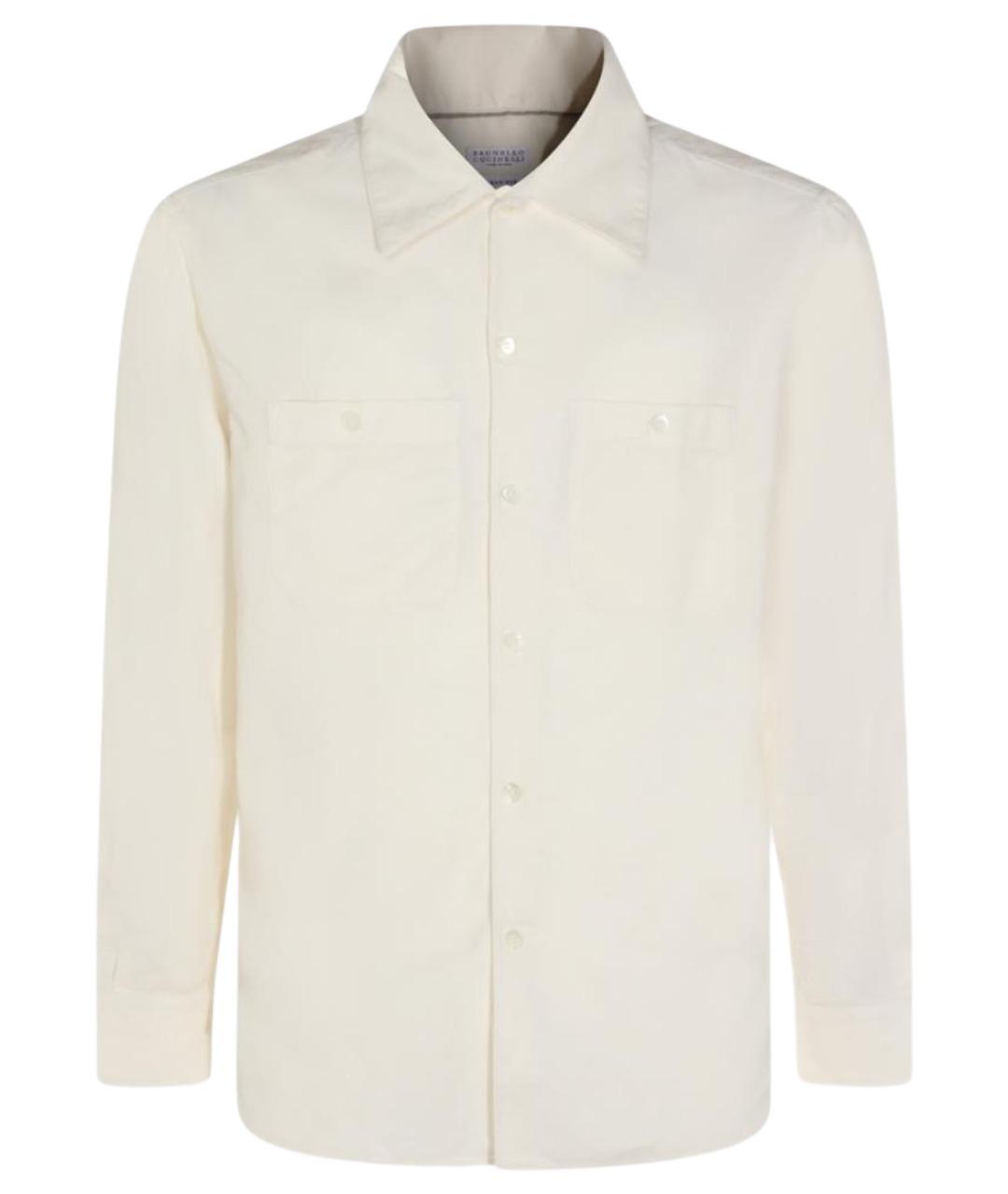 BRUNELLO CUCINELLI Бежевая хлопковая кэжуал рубашка, фото 1