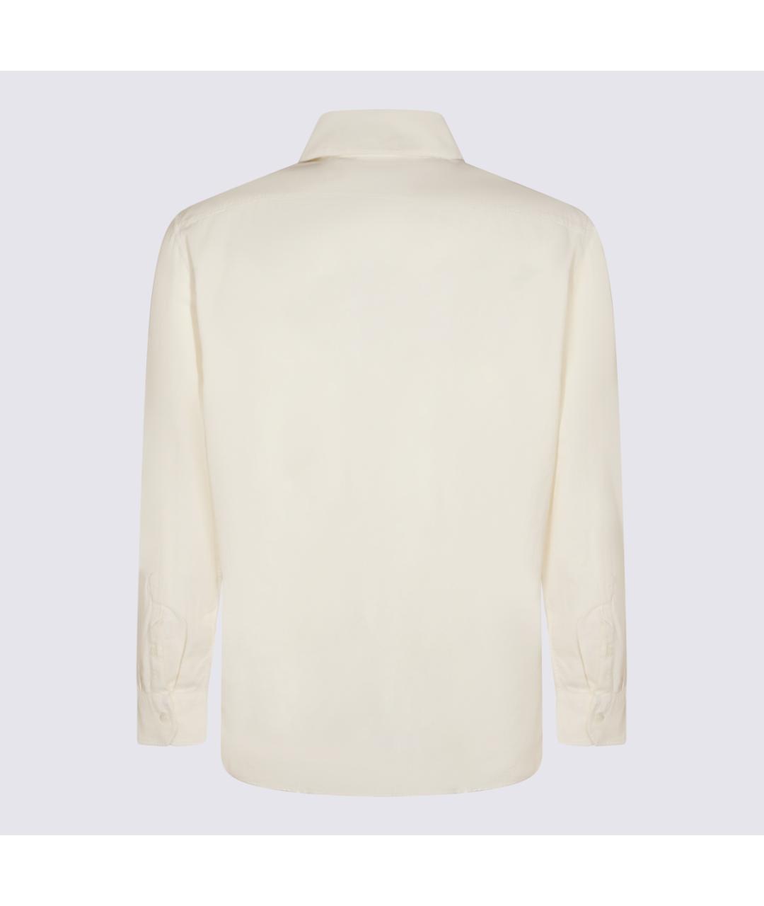 BRUNELLO CUCINELLI Бежевая хлопковая кэжуал рубашка, фото 2